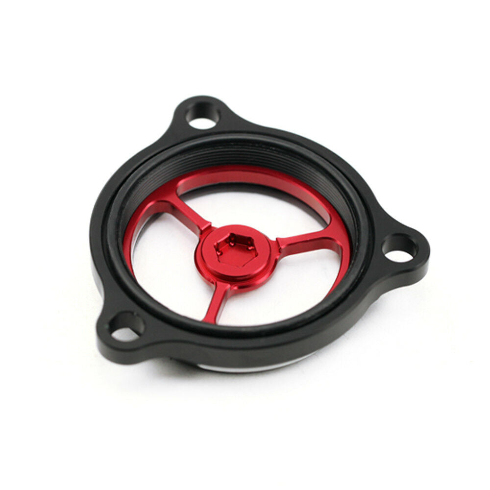 Red CNC Engine Oil Filter Cover Cap For SUZUKI DRZ400S/SM 2000-2021 Dirt Bike