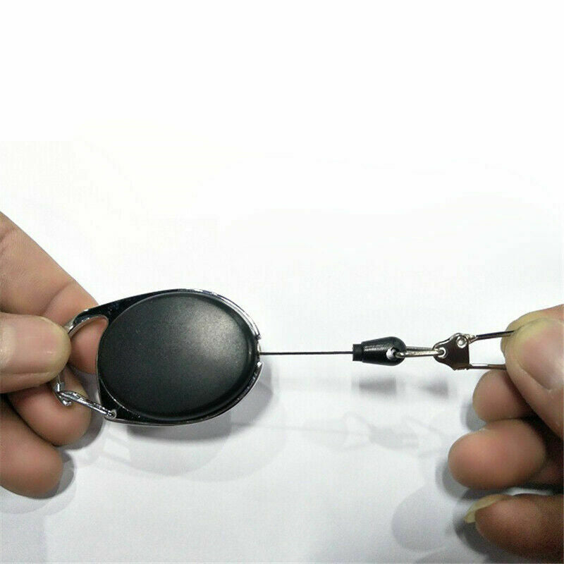60CM Fly Fishing Tool Zinger Retractor Tool Carabiner Clip Nylon Cord *2