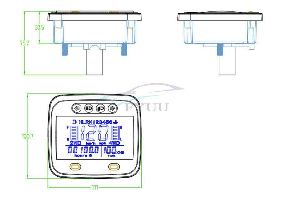 For Buy Yang Feishen Speedometer ATV 300cc Digital LED Odometer Assembly
