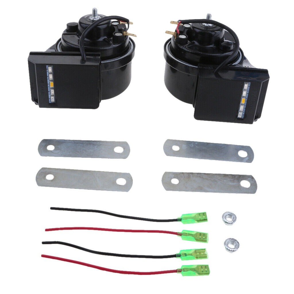 Led Alarm Sound Vehicle Car Horn Siren DC 12V