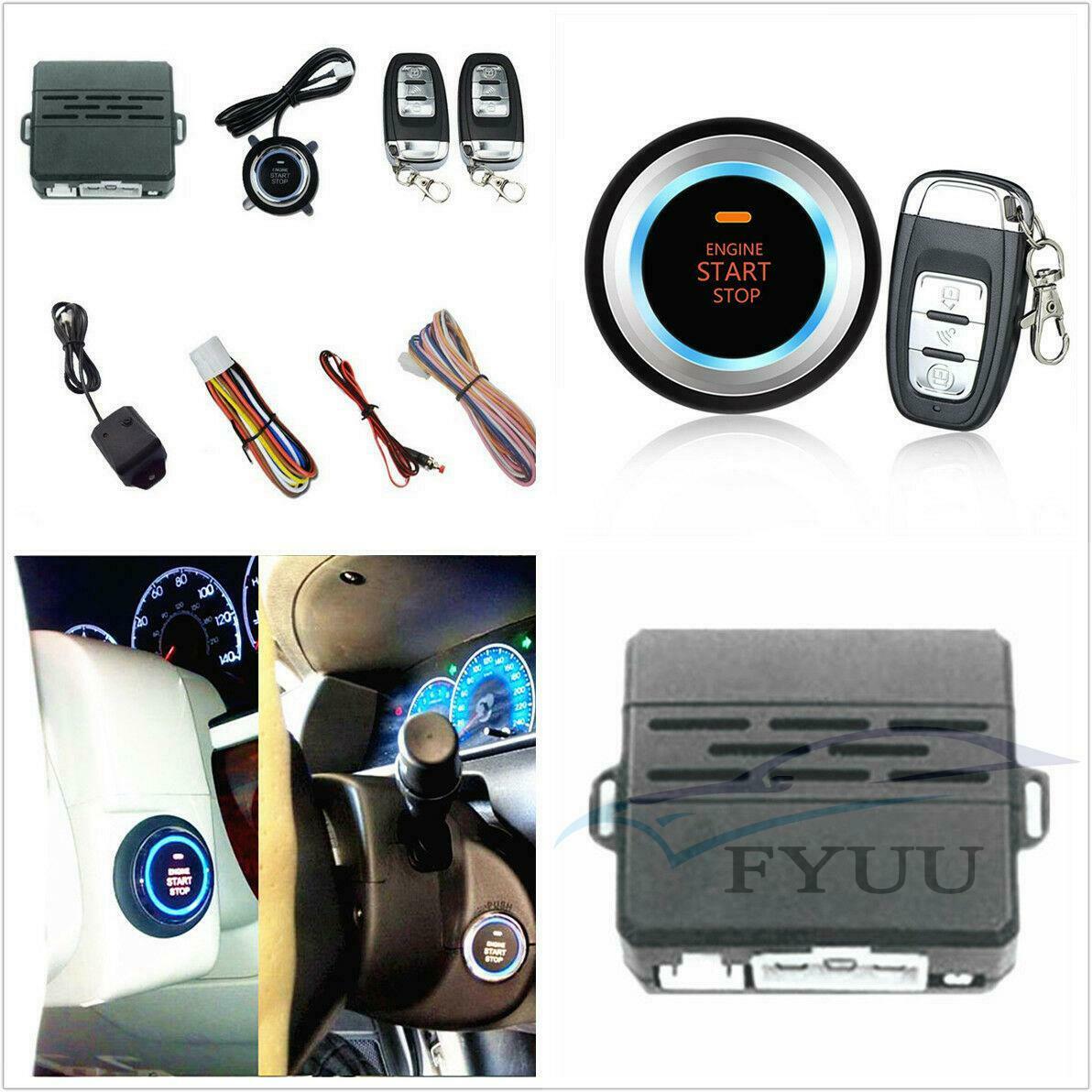 D7 Universal Car Security Alarm System Ignition Engine Start Push Button Remote