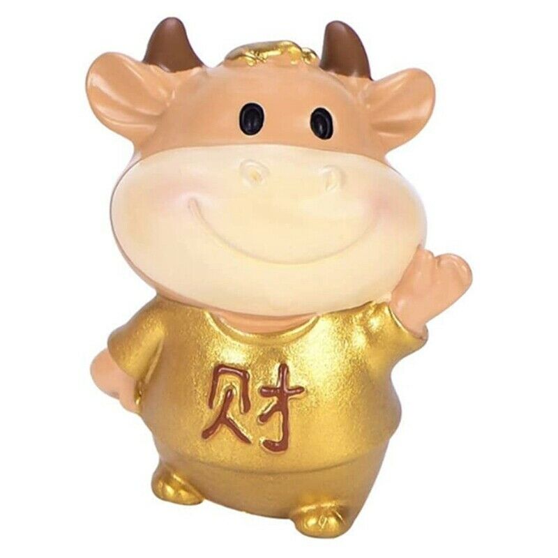 Fortunate Cow Chinese Zodiac Year Ox Cow Cake Toppers Landscape Decor New YeR7I6