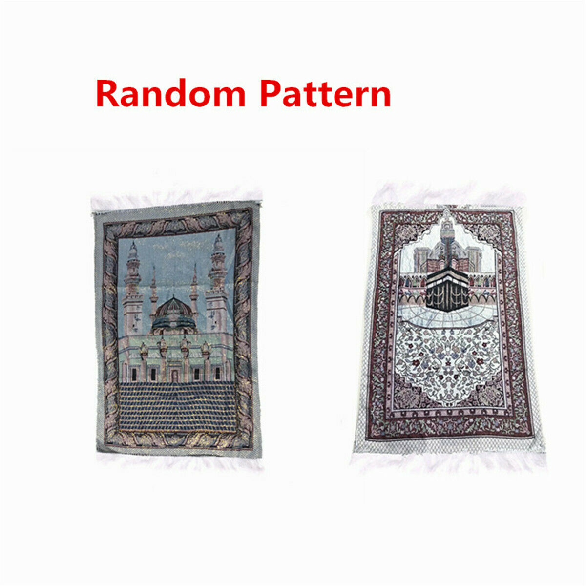 70x110cm Islamic Muslim Prayer Rug Carpet Mat Praying Mat Tassel Tapestry Random