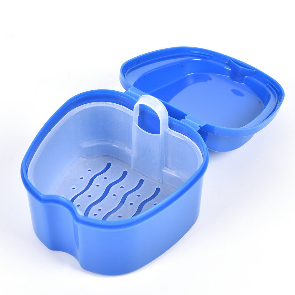 Denture Box Container Tooth Storage Case False Teeth Rinsing Basket Denta.l8