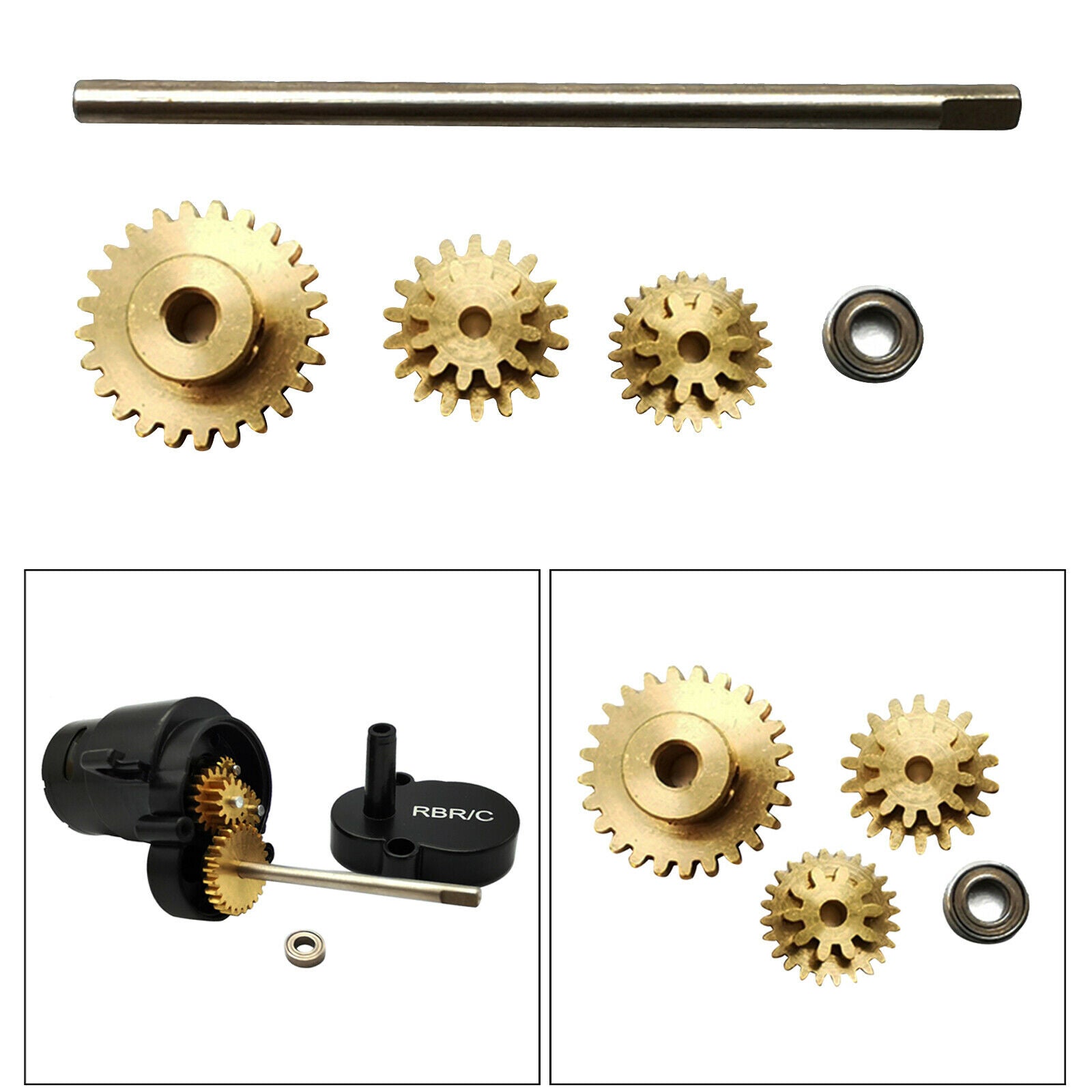 3x 1:10 Metal Gear Replacements for WPL D12 RC  Trucks DIY Accessories