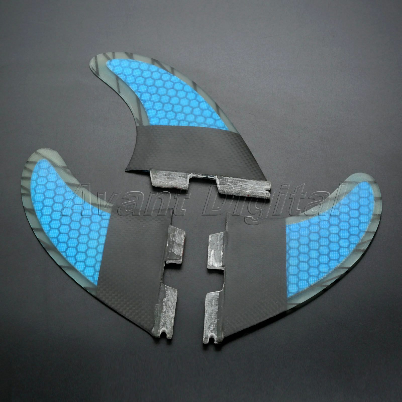 Surfboard Fins Tri Set L/G7 For FCS II Sporting Upright Template With Flat Foil