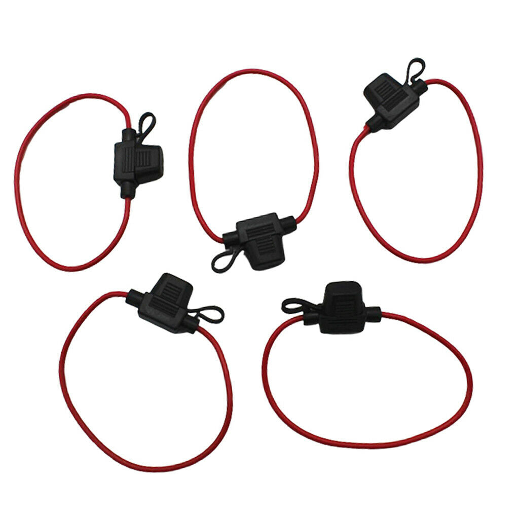 In-line Fuse Holder Mini Blade Fuse Holder with 14AWG Cable DC 12V for Car