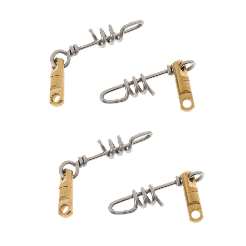 4Pcs Heavy Duty Swivels Swirl Connector Corkscrew Saltwater Fishing Tackle