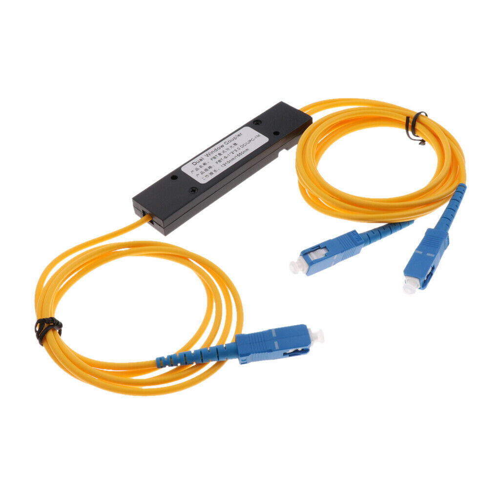1 Pack Fiber Splitter Cable, 1310nm-1550nm SC 1 to 2 SC FTTH Fiber Splitter