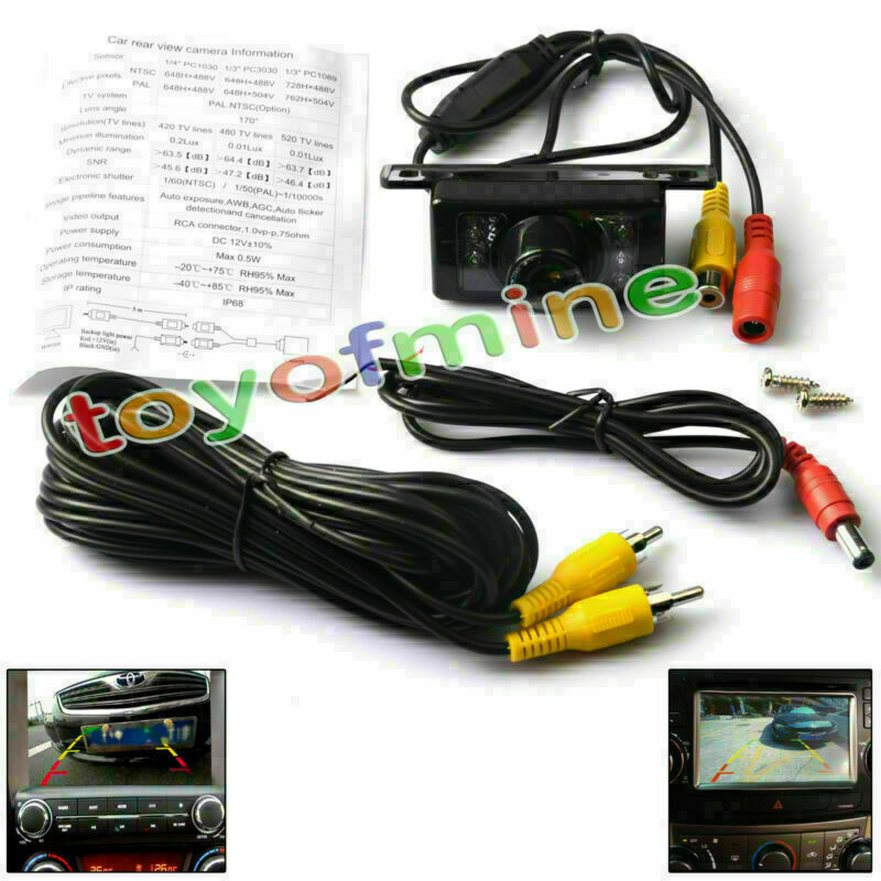 Latest 170° Wide Angle Car Rear View Camera Waterproof Reverse Backup CCD Camera