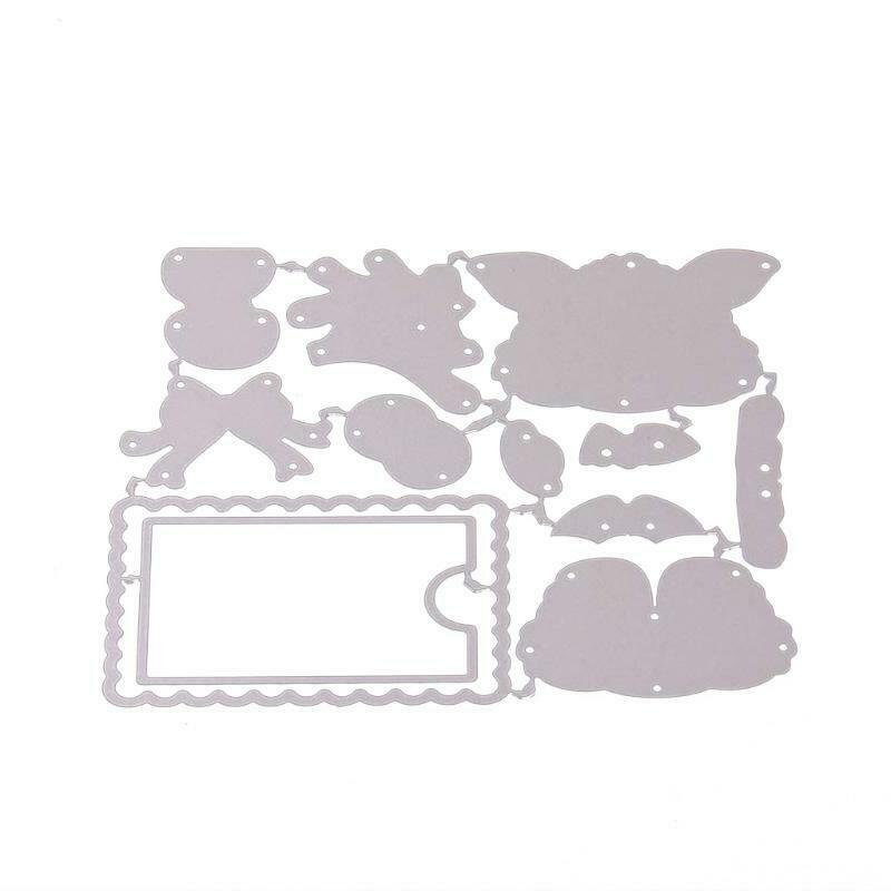 Elk Text Frame Metal Cutting Dies Stencil Scrapbook Album Paper Card Template