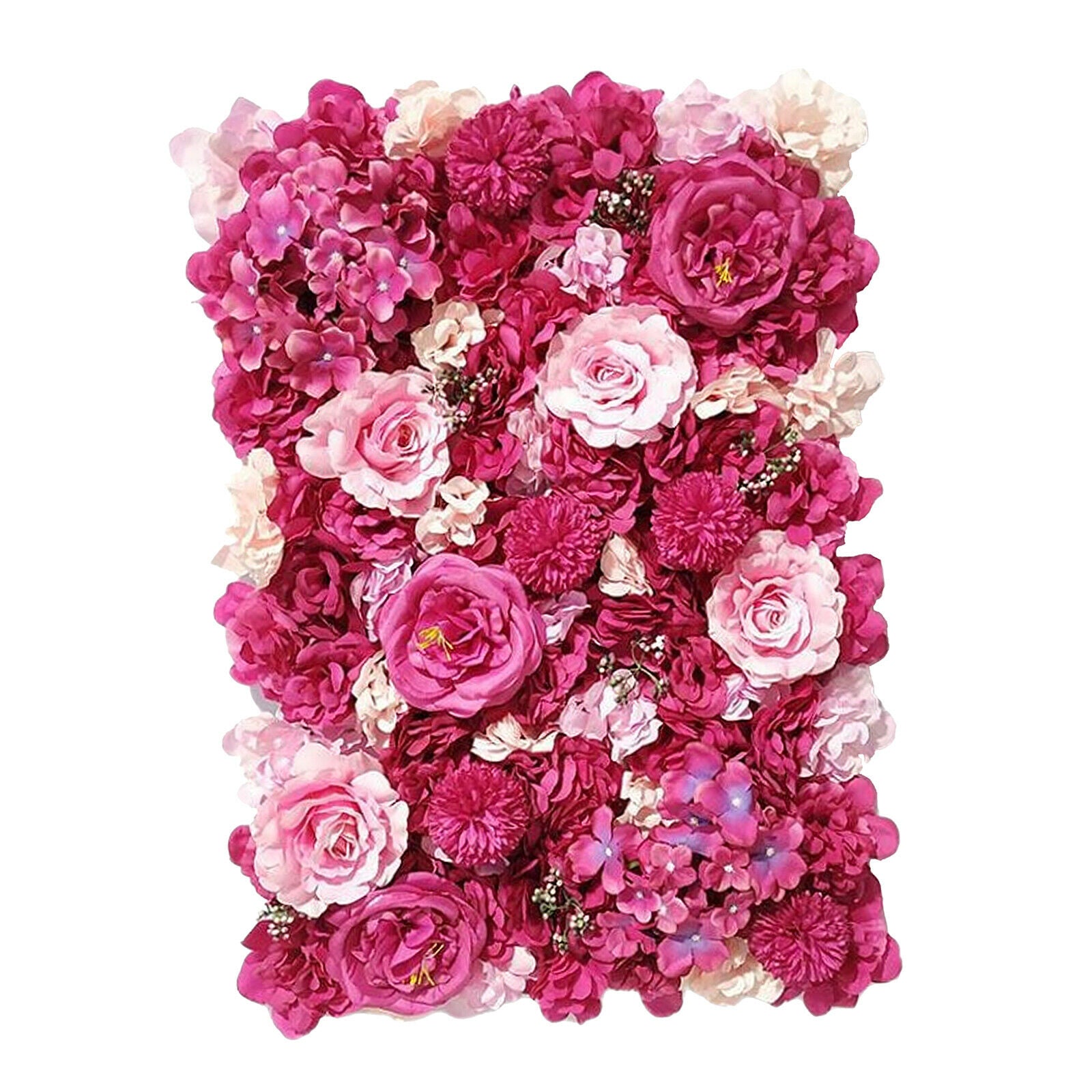 Artificial Silk Flowers Wall Panel Wedding Party Floral Backdrop Rose Decoration