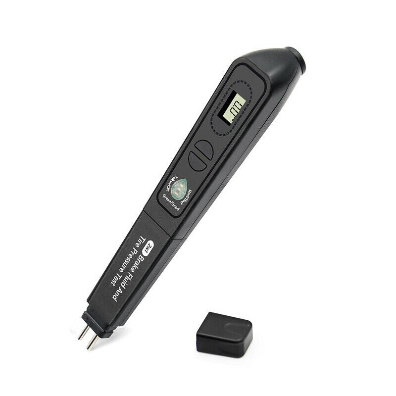Brake fluidand Liquid Tester Pen With 5 LED Tire Pressure Test 2 IN 1 LCD Safety