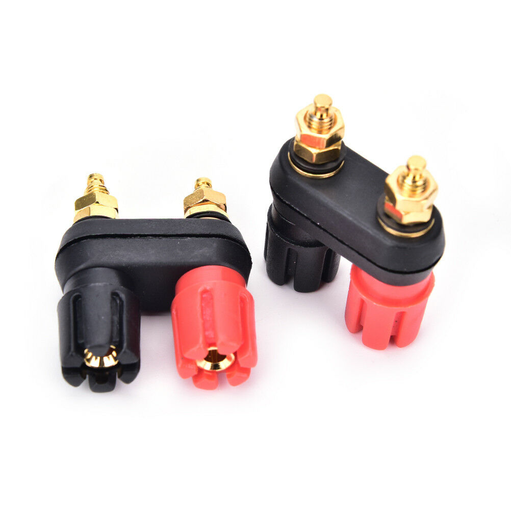 2pc banana plug binding post terminal connector socket dual female banana.l8