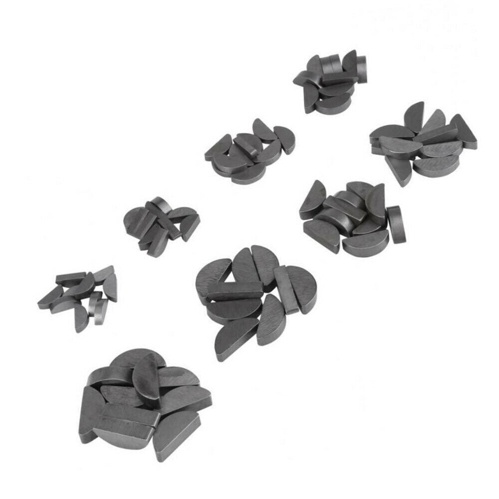 80PCS stainless steel half round key