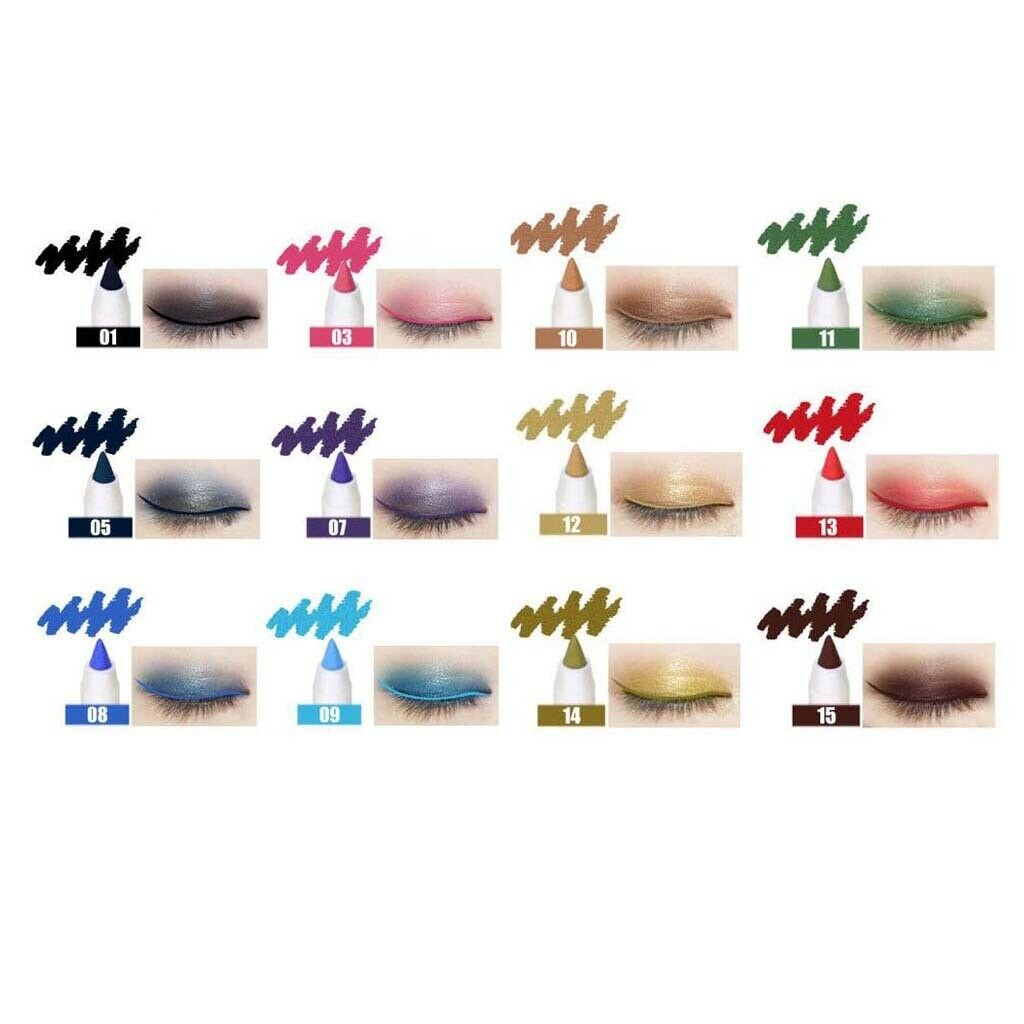 12pcs Eyeshadow Pencil Waterproof Smooth Matte and Long-lasting Lipliner Pen