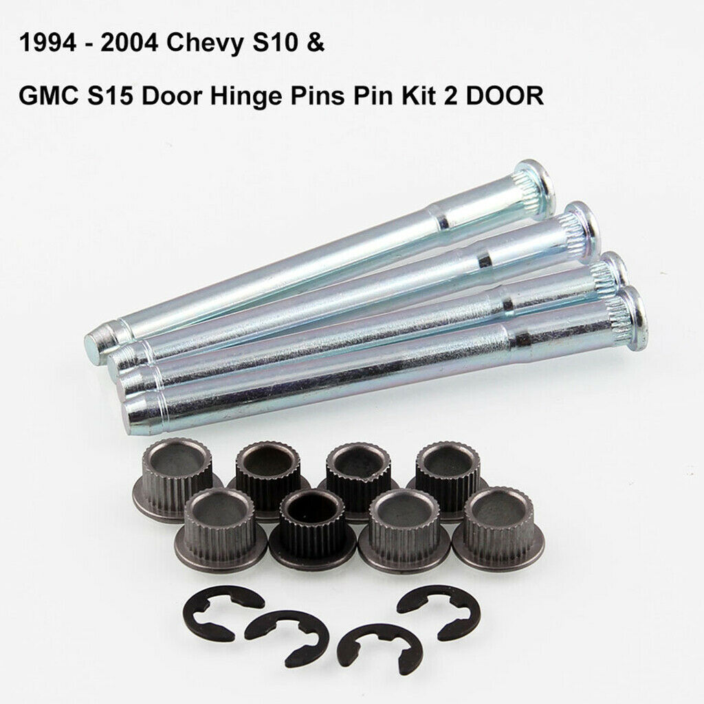 Door Hinge Pins Bushing Kit for 1994-2004 Chevy S10 & GMC S15 Zinc Plated