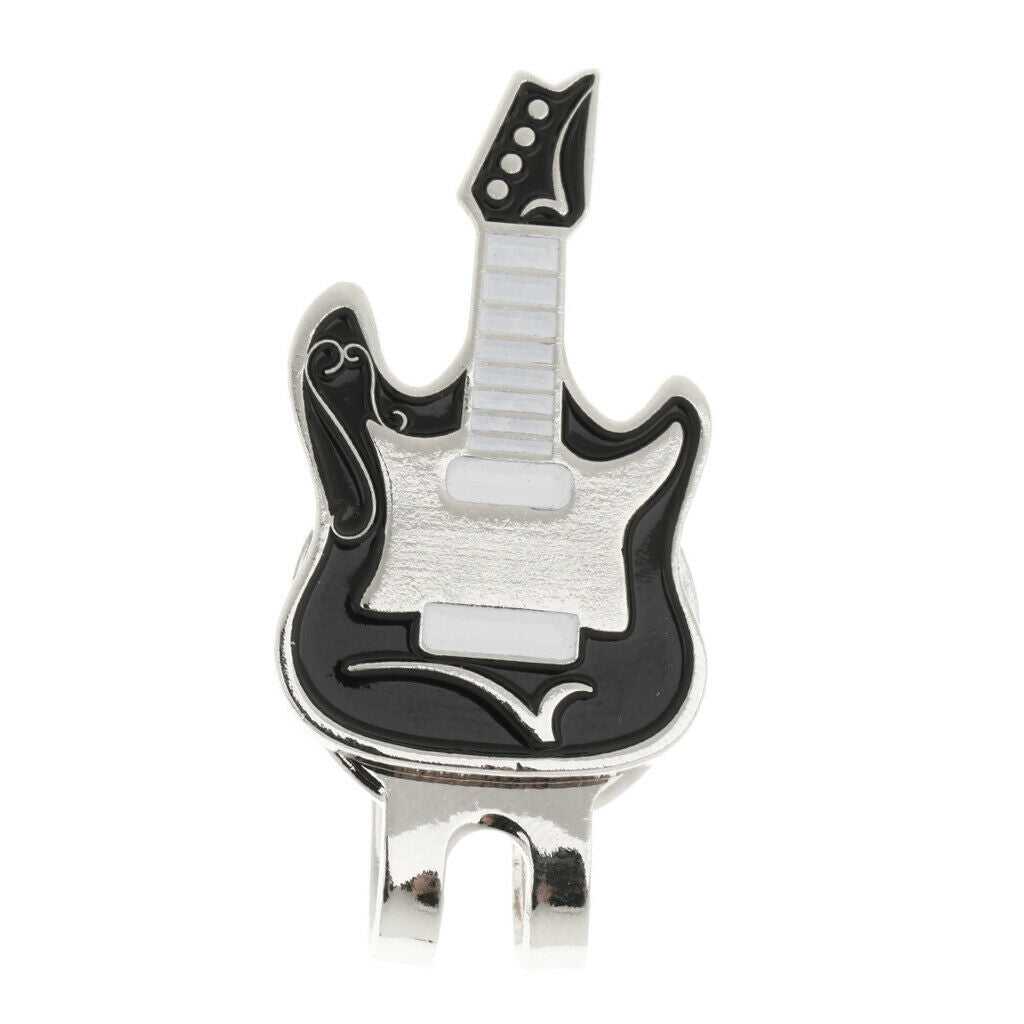 Rugged Electronic Guitar Hat Clip Golf Ball Markers Fit For Golf