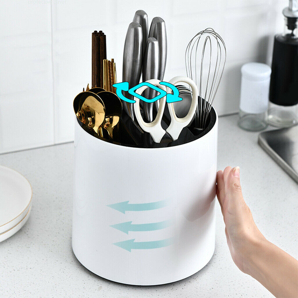 Kitchen Utensil Holder Sturdy 360 Degrees Extra Large for Countertop Spatula
