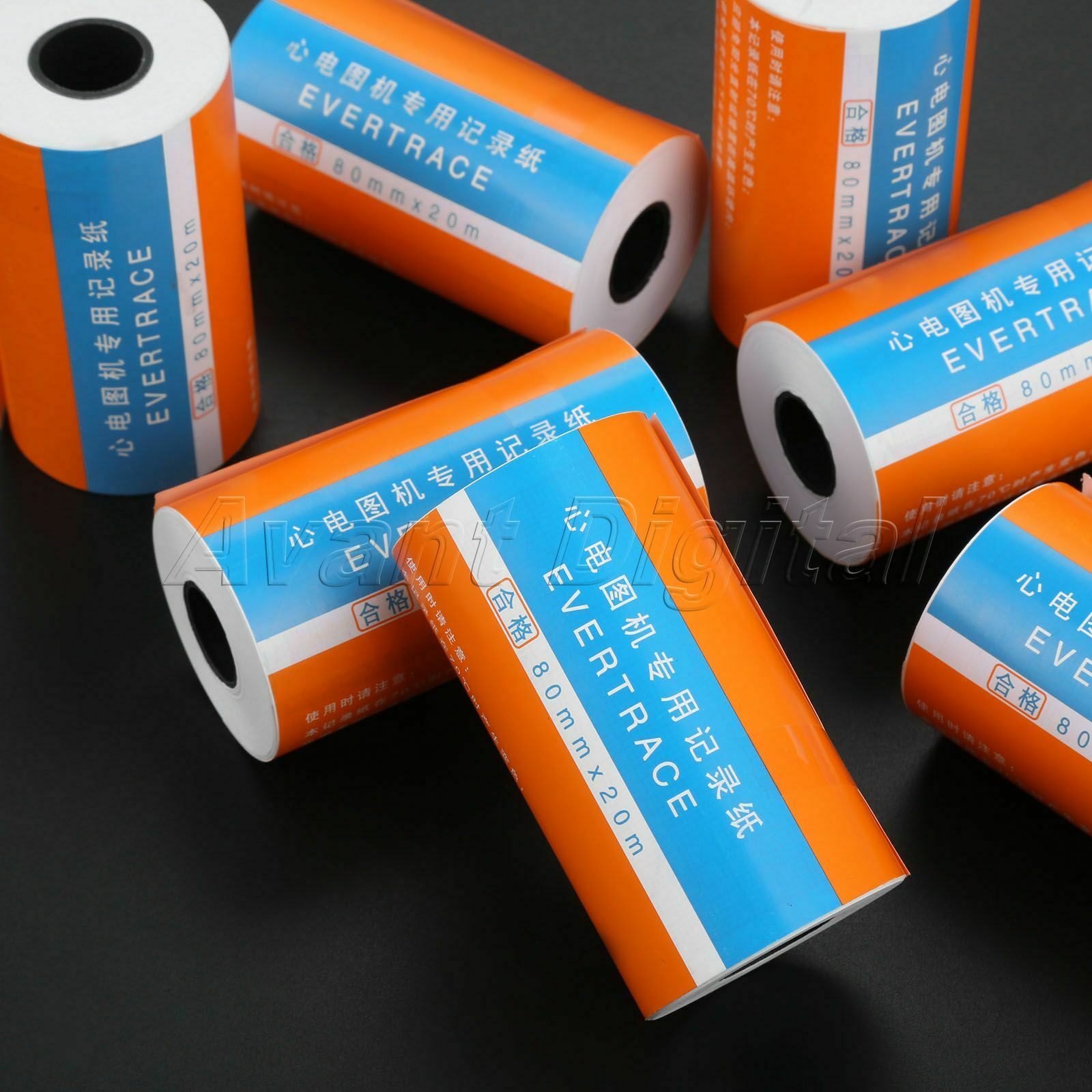 10 Roll 80mm*20m Clinic Thermal Printing Paper For ECG300G ECG Machine 3-channel