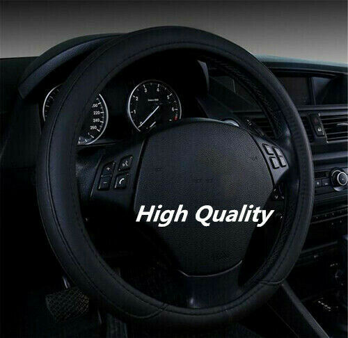 Affordable 37-38CM Automotive Leather Steering Wheel Streamlined Ventilating