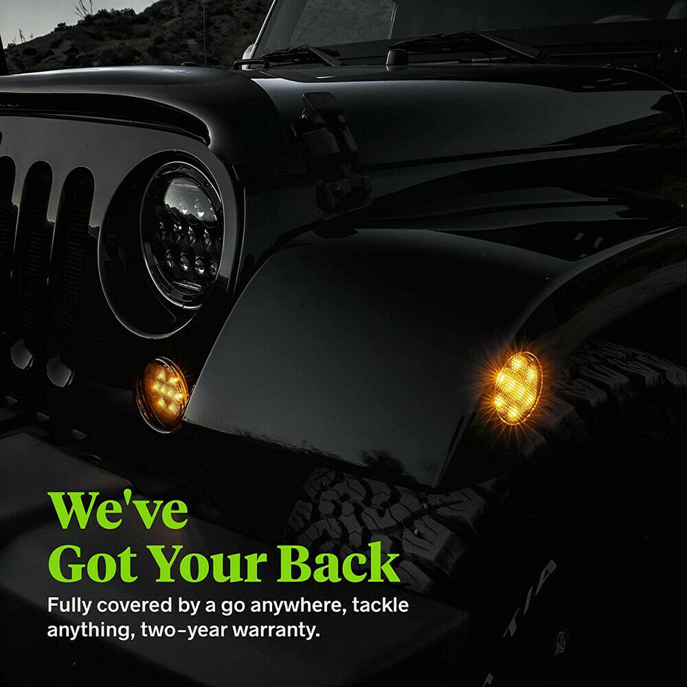 For Jeep Wrangler JK/Unlimited LED Turn Signal Side Marker Light Replacement Kit