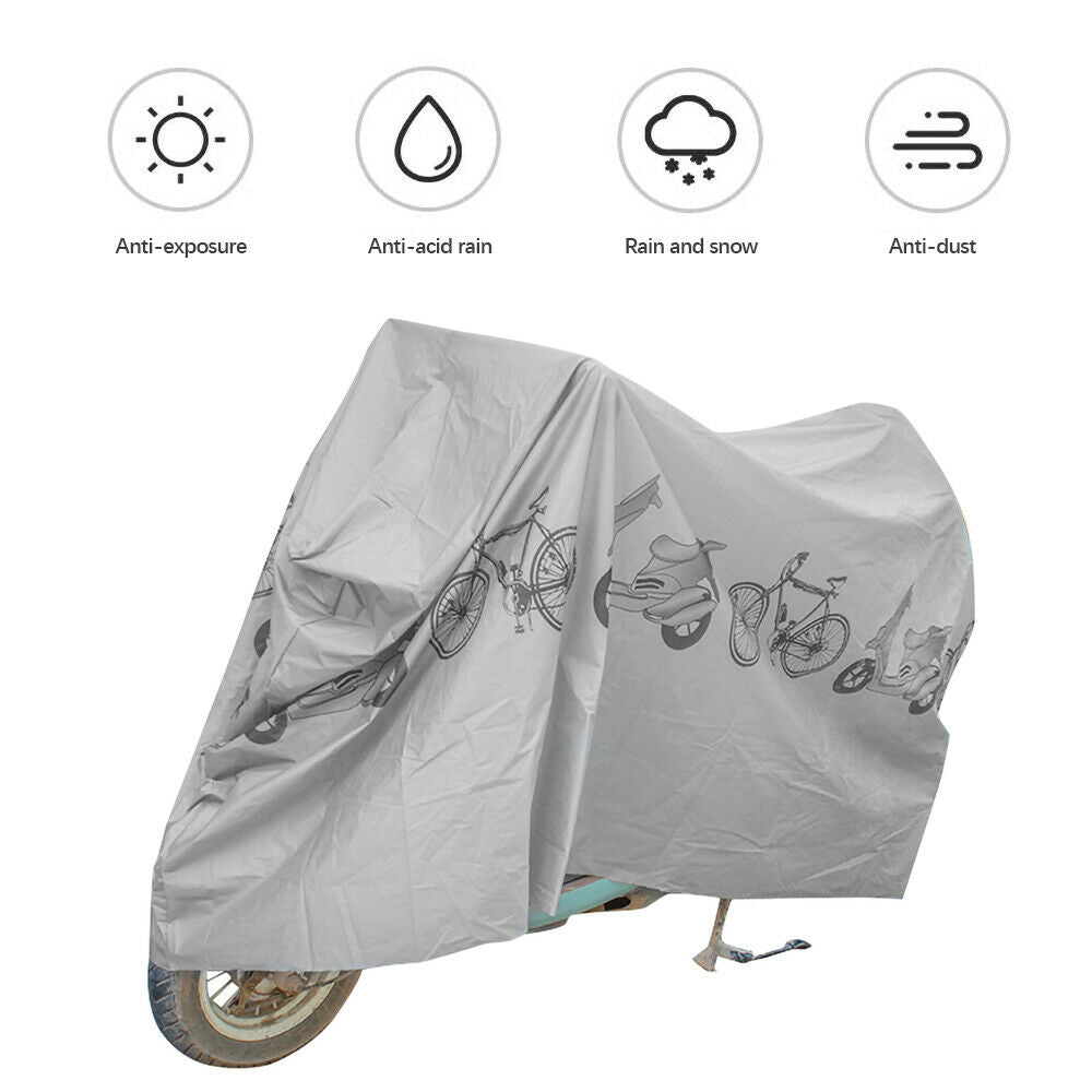 Universal PEVA Motorcycle Cover Protector Motorbike Bike Rain Dust Waterproof