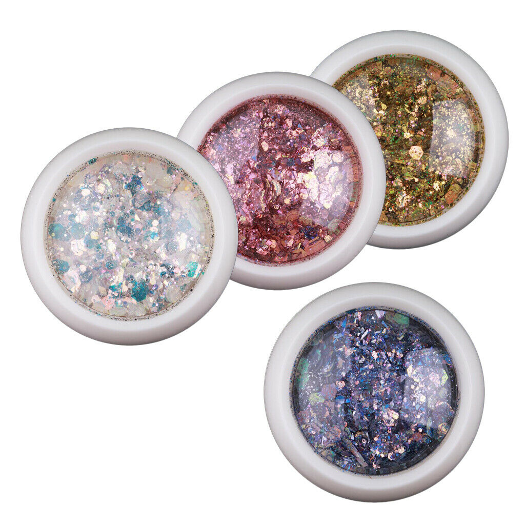 4-Box Mixed Color Makeup Nail Art Glitter Body Decoration Cosmetic Sequins A