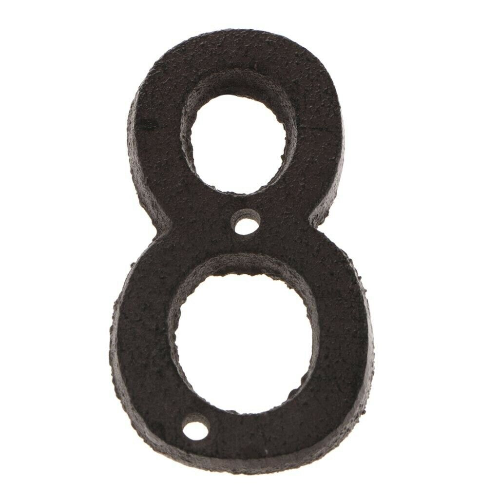 2x Iron Number Door Sign Plaque DIY Crafts House Sign Plaque House Decor