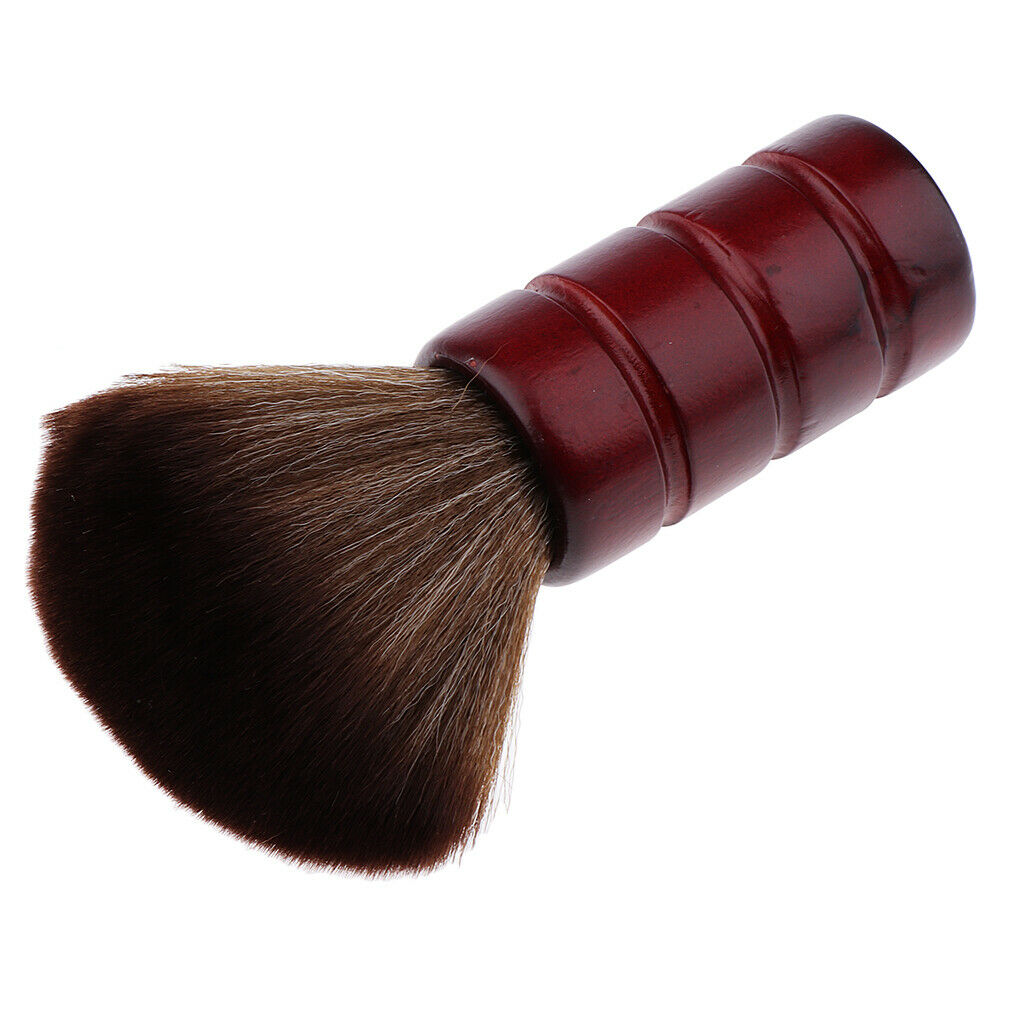 Large Hair Cutting Neck Duster Brush Professional Barber Natural Fiber Wooden