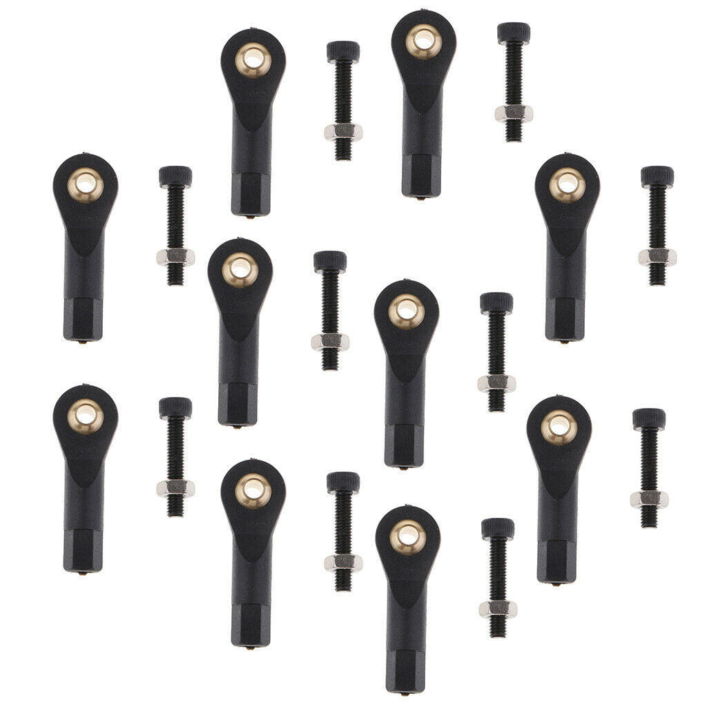 Nylon Link Rod End Ball Joints for 1/10 RC Car Crawler Buggy (Pack of 20pcs)