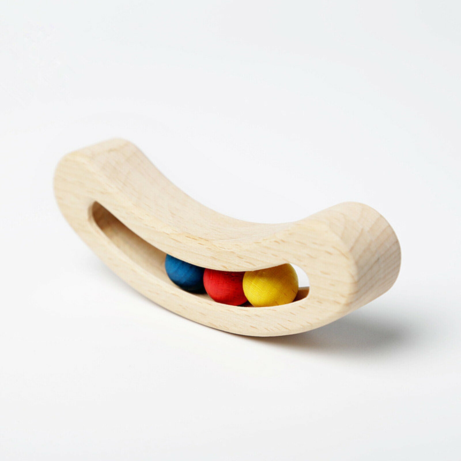 Handcrafted wooden rattle bead gripping toys for toddlers Montessori