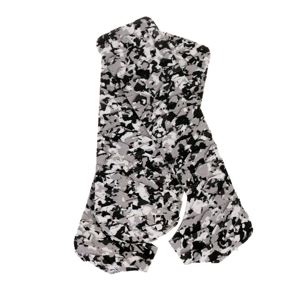 3 PIECES SURFBOARD TAIL PAD DECK GRIP TRACTION PAD NON SLIP Black CAMOUFLAGE