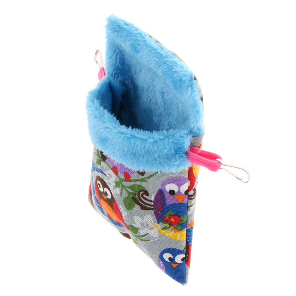 Small Animals Hamster Winter Warm Plush Pouch Sleeping Bed Hammock Owl 2