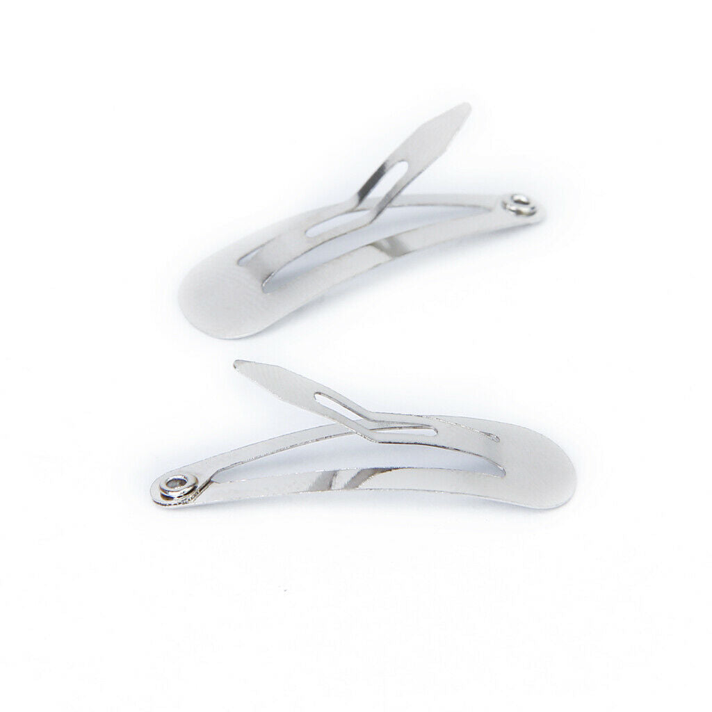 50pcs 50mm Clips Girl Women Hair Bow Prong Craft Headwear + 50pcs Clips 30mm