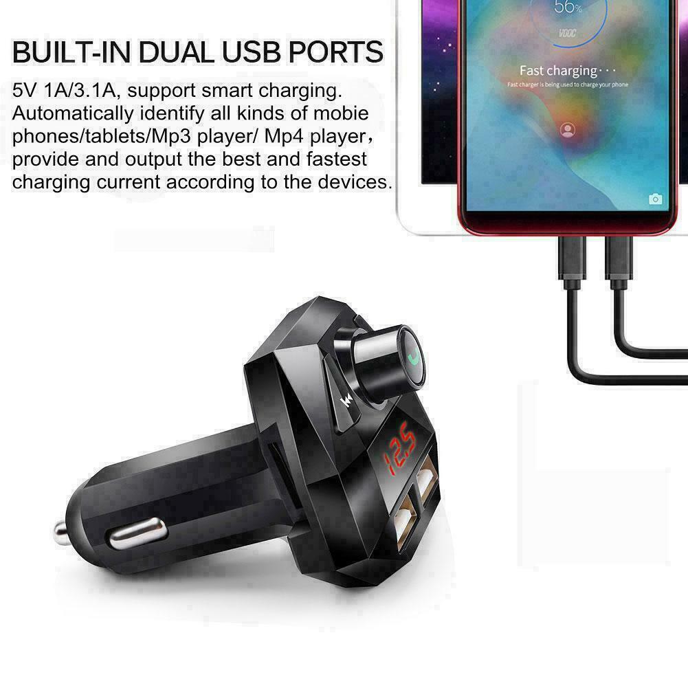 Car Wireless Bluetooth FM Transmitter MP3 Radio Adapter 00 Charger New NEW