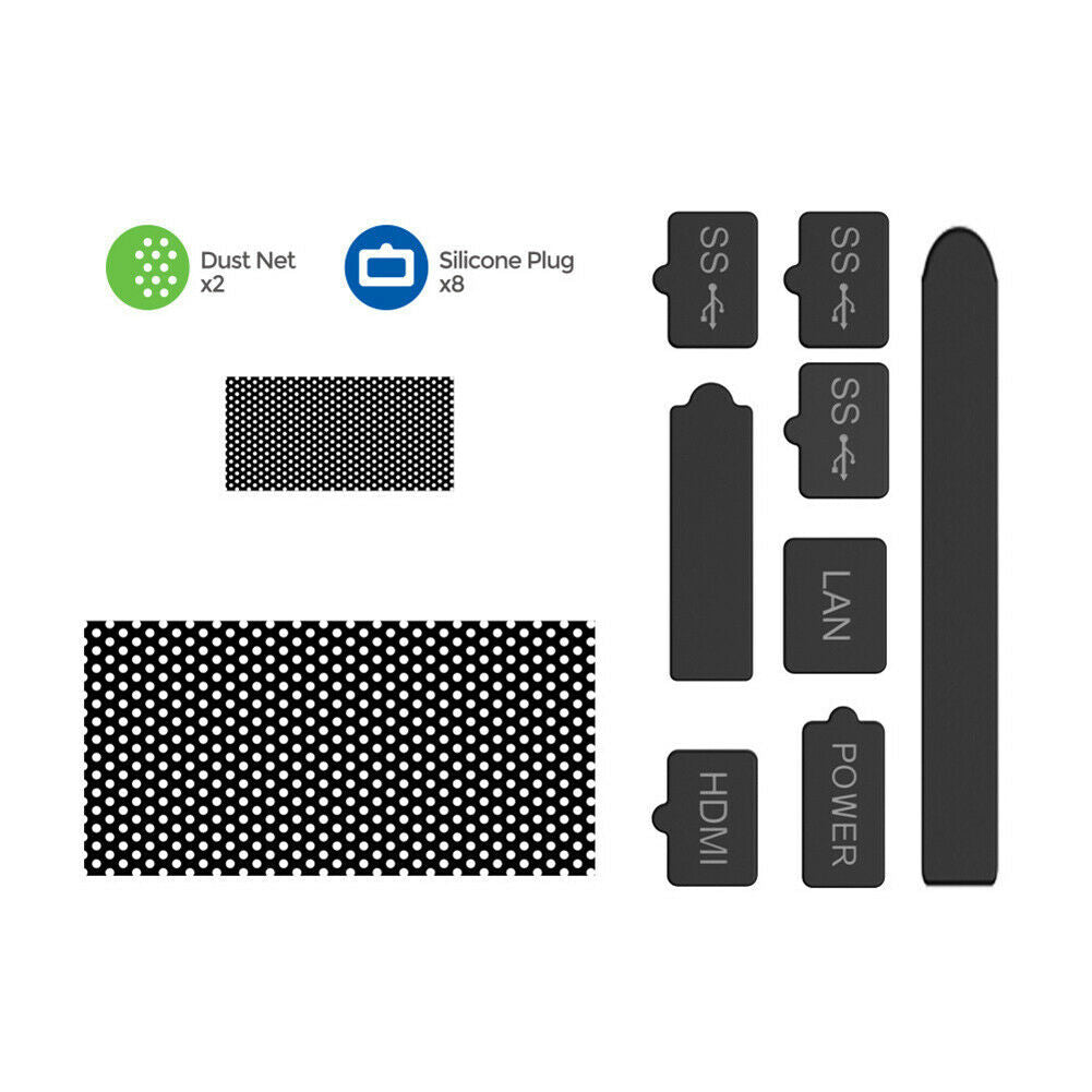 Gaming Console Cover Net Silicone Plugs for Xbox Series X Dustproof Suit @