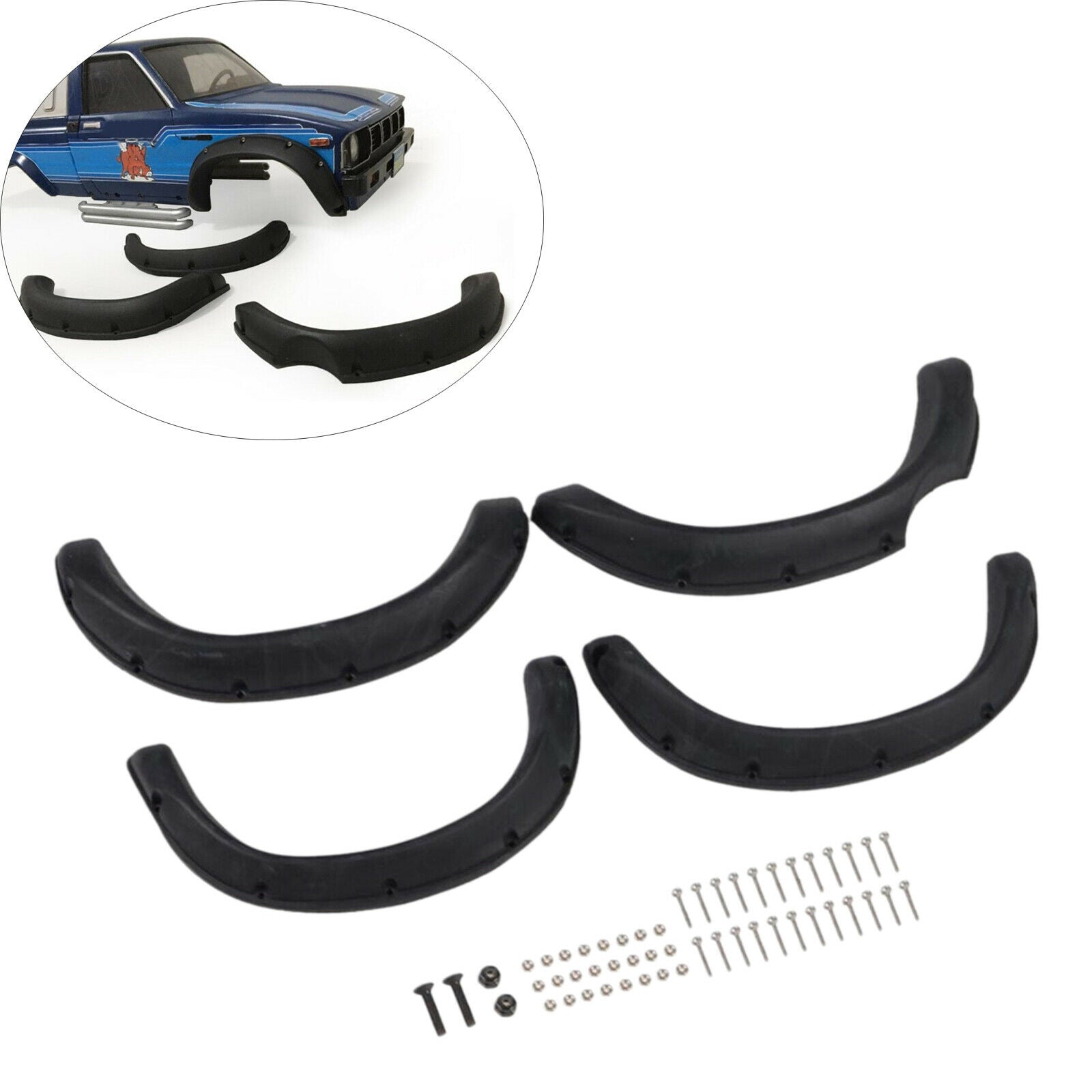 Remote Control Fender Flares Replacements for TAMIYA Hilux BRUISER RC4WD