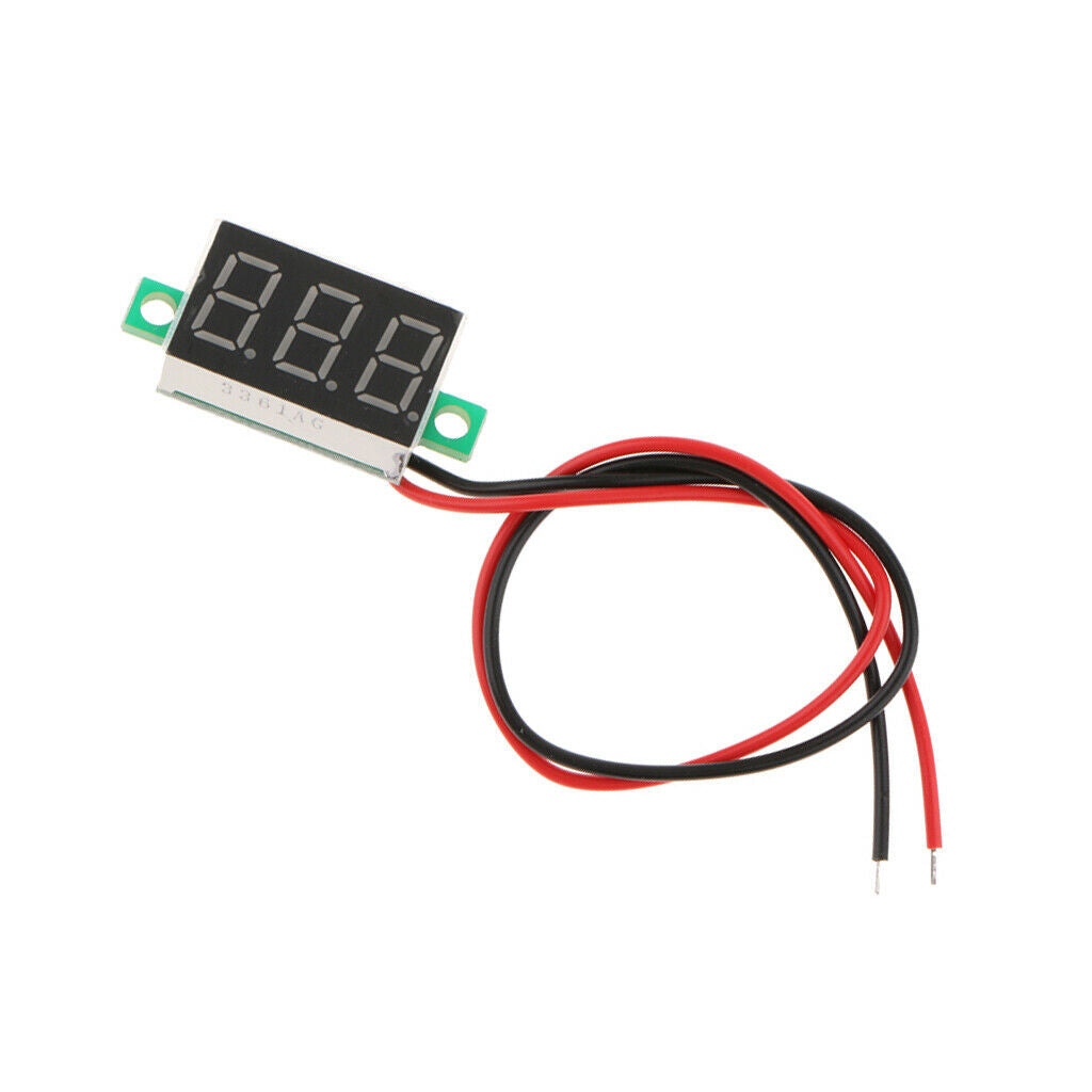 2 Wire 0.36'' DC 2.7V~32V Digital Voltmeter Gauge Tester Green LED Display Panel