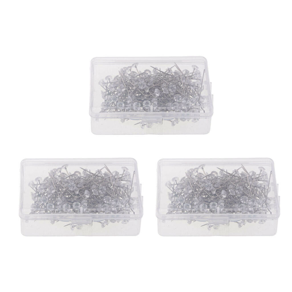 600x Crystal Diamond Head Pin Wedding Florist Pins Buttonholes Boutonniere