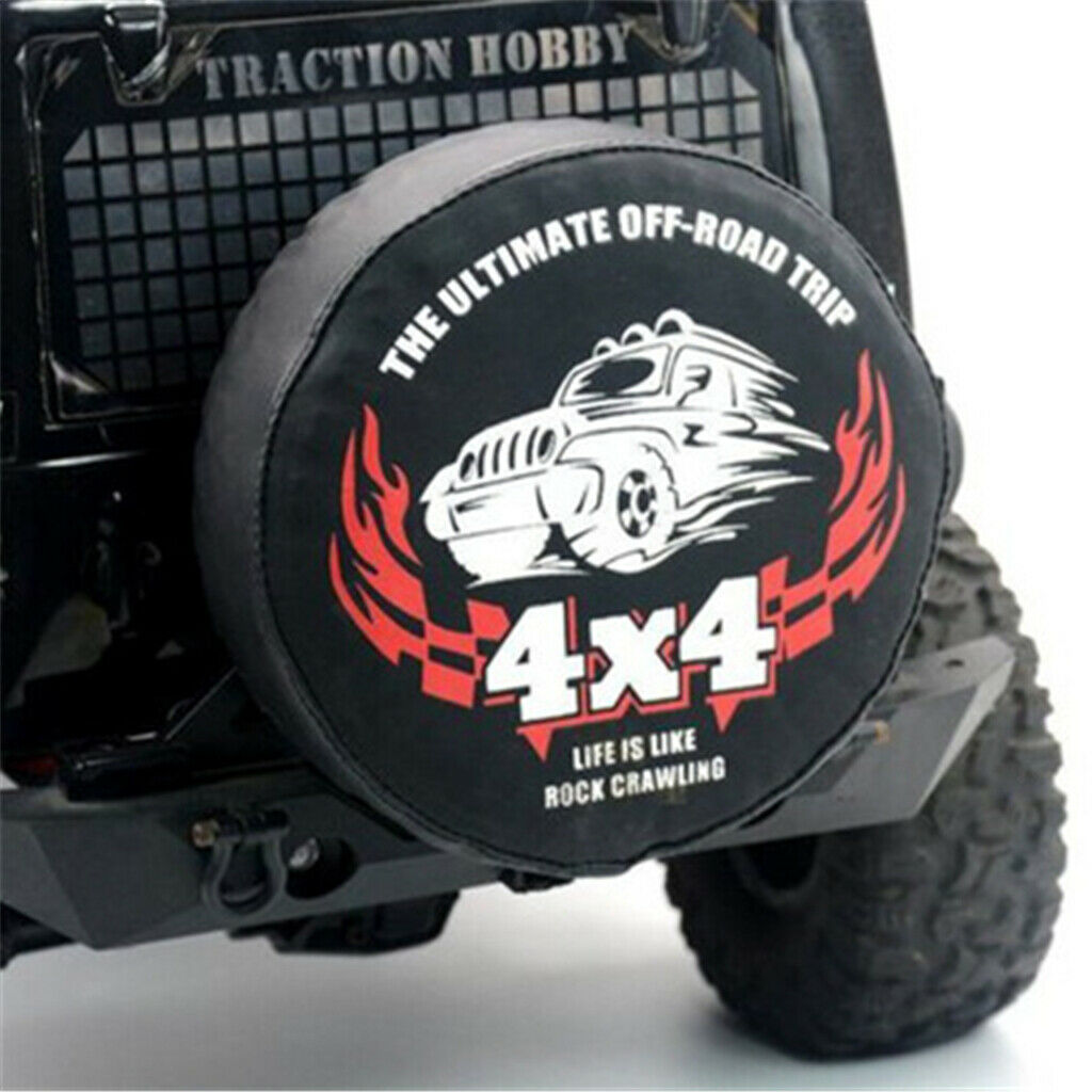 1/10 RC Car Tire Cover, PU Leather Spare Tires Cover for  TRX4 Wheel RC