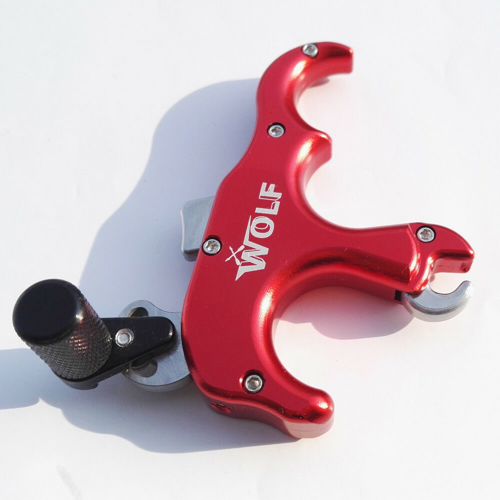 Archery Release Aids Thumb Caliper Trigger 3 Finger Grip Compound Bow Automatic