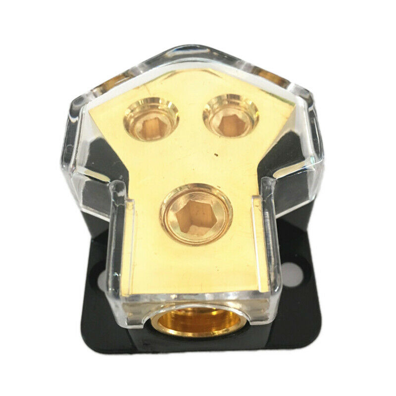 Power Ground Distribution Block Car Auto Audio Amplifier  1 in 2 Out SplitterI7