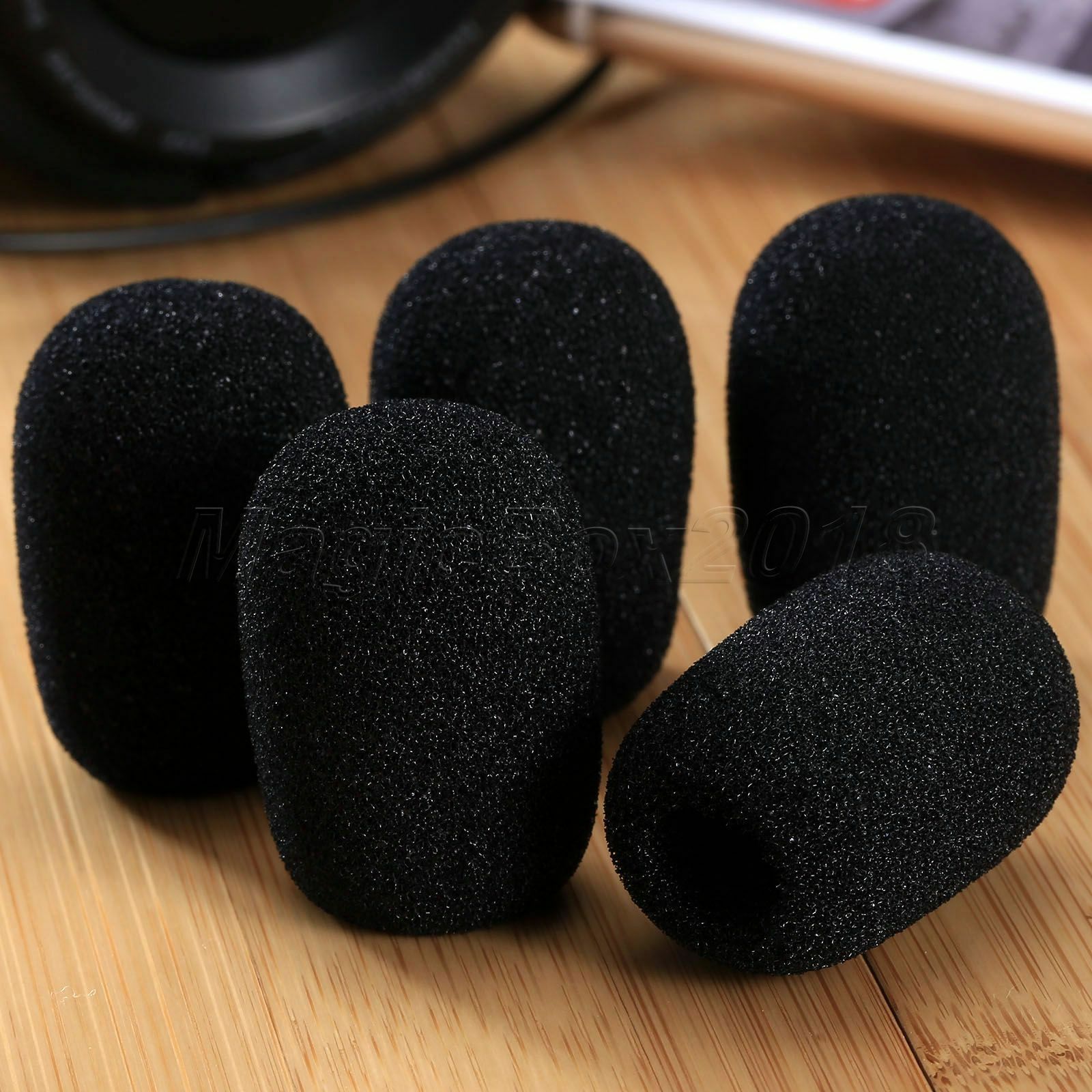 5PCS 35x10mm Mini Handheld Microphone Headset Windscreen Foam Sponge Mic Cover