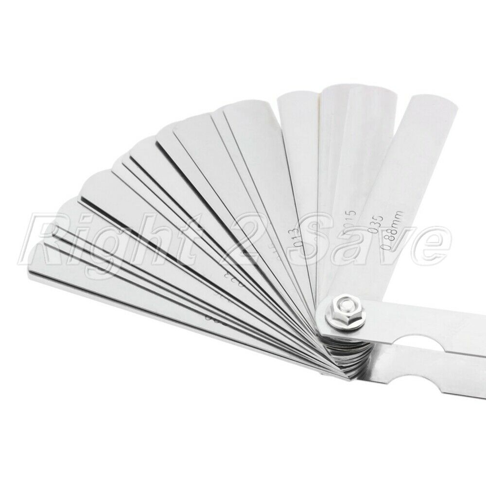 Metalworking Measuring Gage Imperial Metric Combination Feeler Gauge 32 Blades