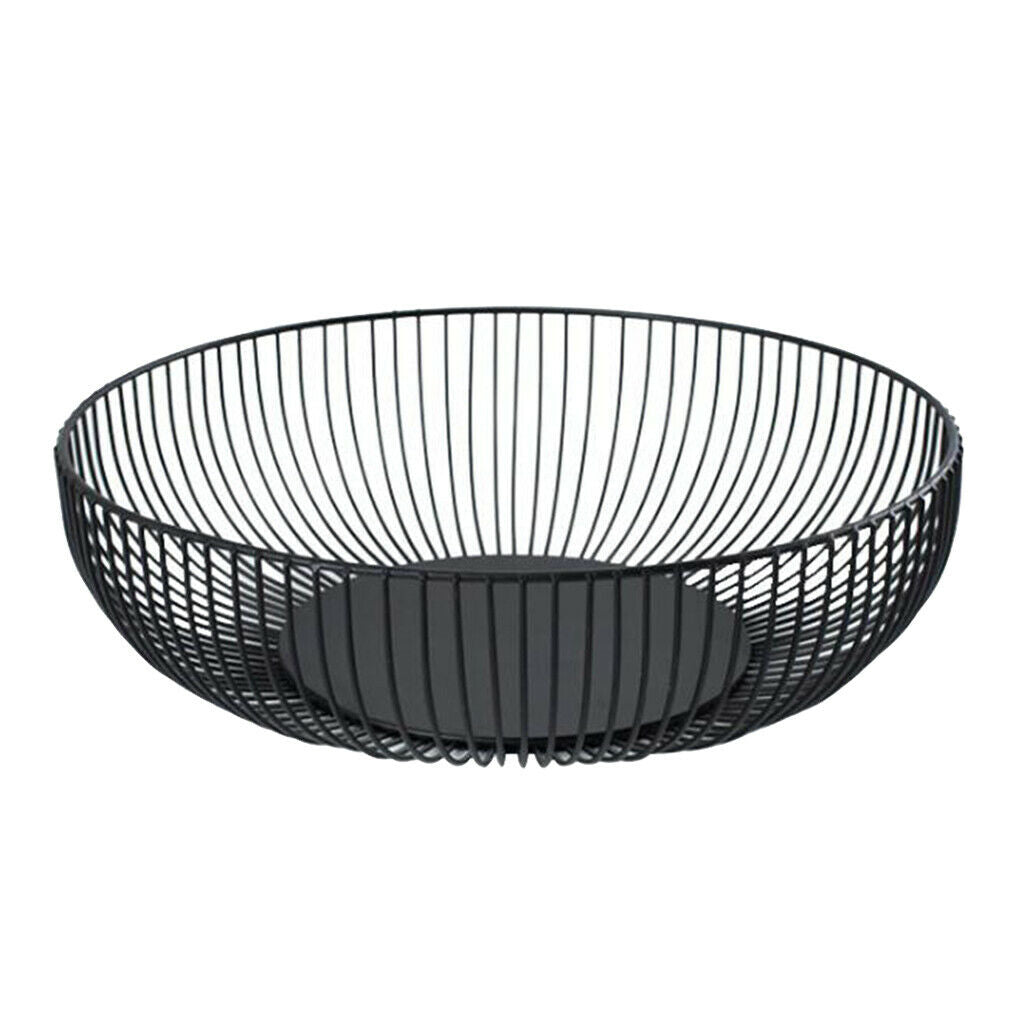 Metal Wire Fruit Bowl Geometric Metal Basket  for Storage Snacks, Bread,