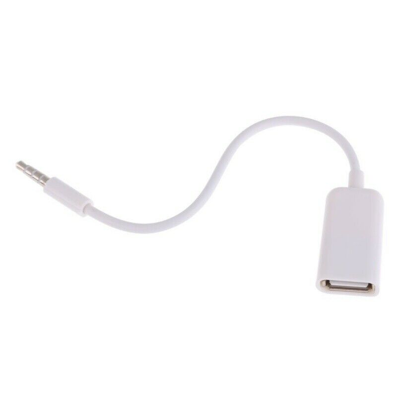 USB Female to AUX 3.5mm Male Jack Plug Audio Converter Adapter Data Cable P4L7L7