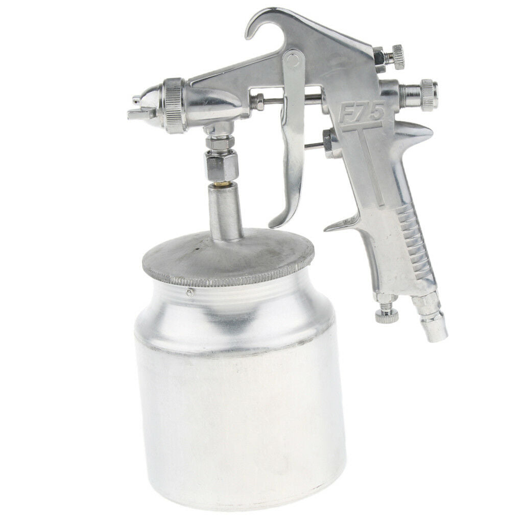Stainless Steel Pressure Feed Spray Gun, Adjustable Manual Paint Spray Can