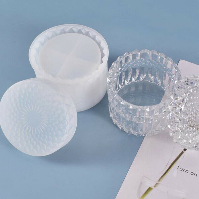 DIY Round Storage Bottle Silicone Mold For Sealed Tank Epoxy Storage Box MouBDA