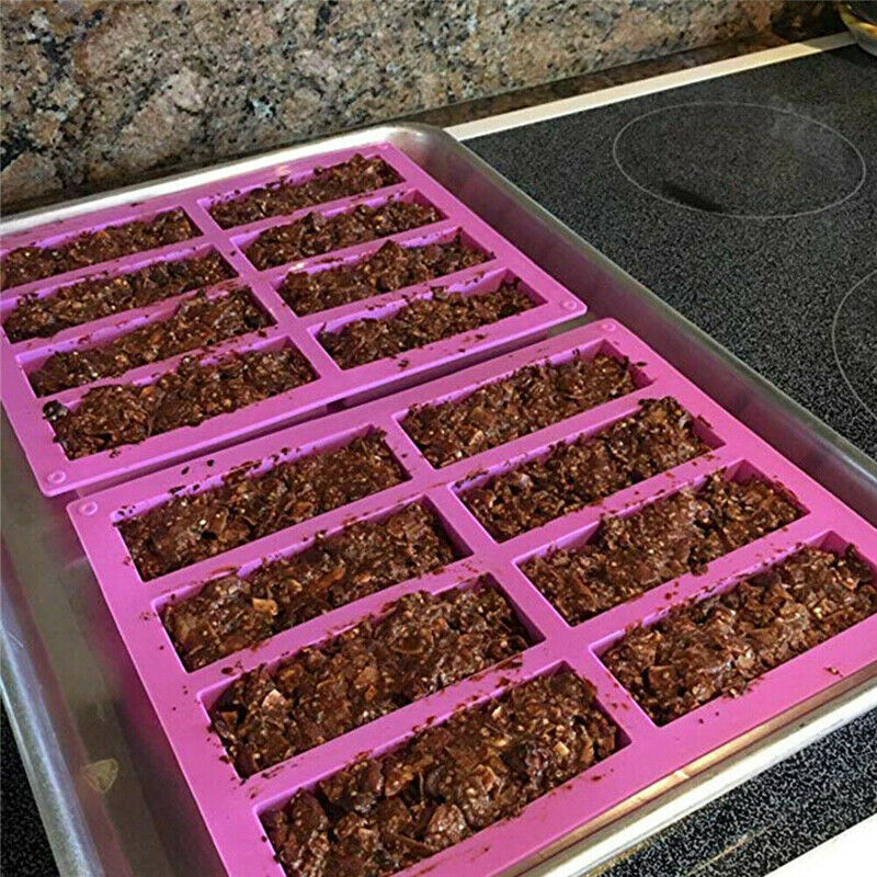 8 Cavity Silicone Rectangle Soap Mould Homemade DIY Cake Making Mold Craft
